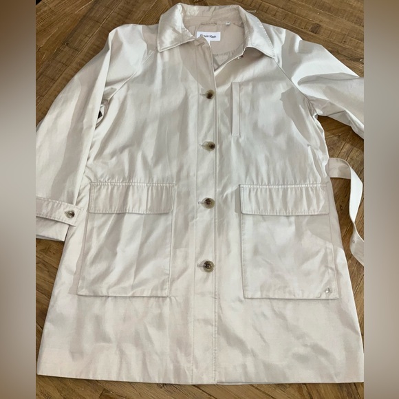 Calvin Klein Belted Rain Jacket in Sand - Size XL - NWT - Picture 12 of 14